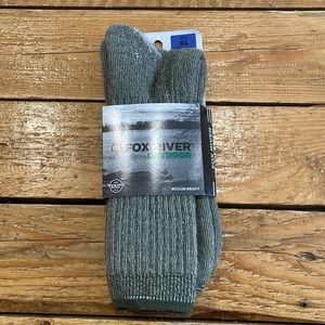 Fox River Men’s Green Outdoor Socks. Size XL. Merino Wool/Nylon/Spandex Blend.